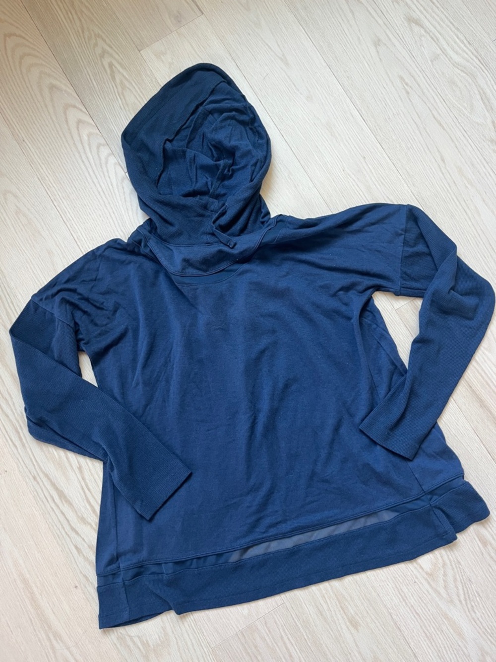 Yogalicious Navy Blue Lightweight Hooded Pullover